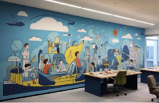 来安办公室墙绘的特点。