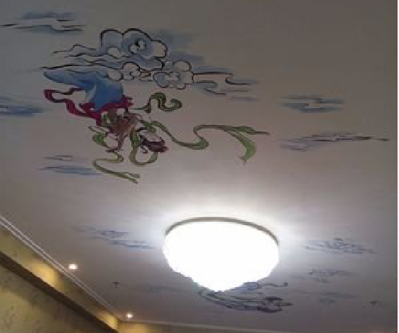 来安如何快速绘制天花板上的手绘墙？